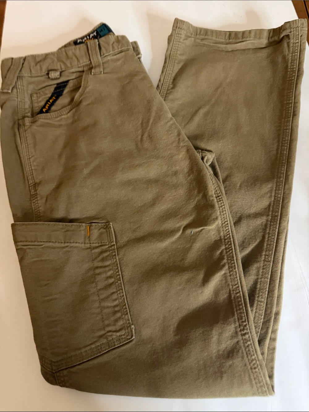 Ariat Olive-Tan Men's Cargo Work Pants